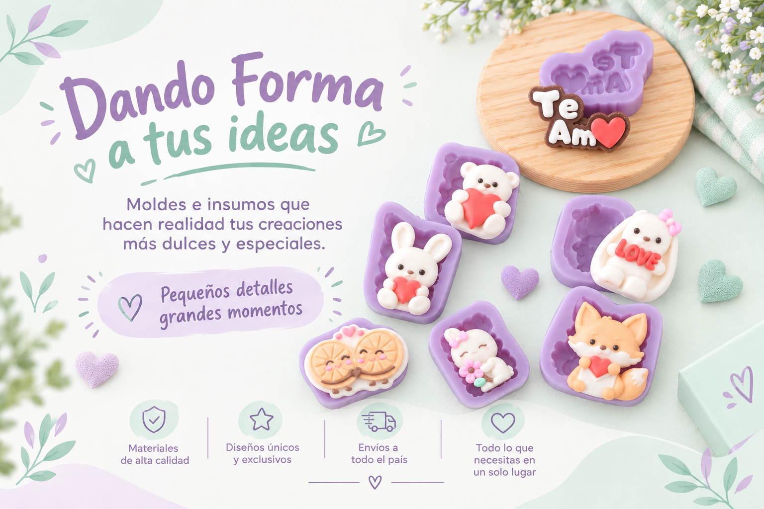 Moldes y cajas exclusivas de Nany Store